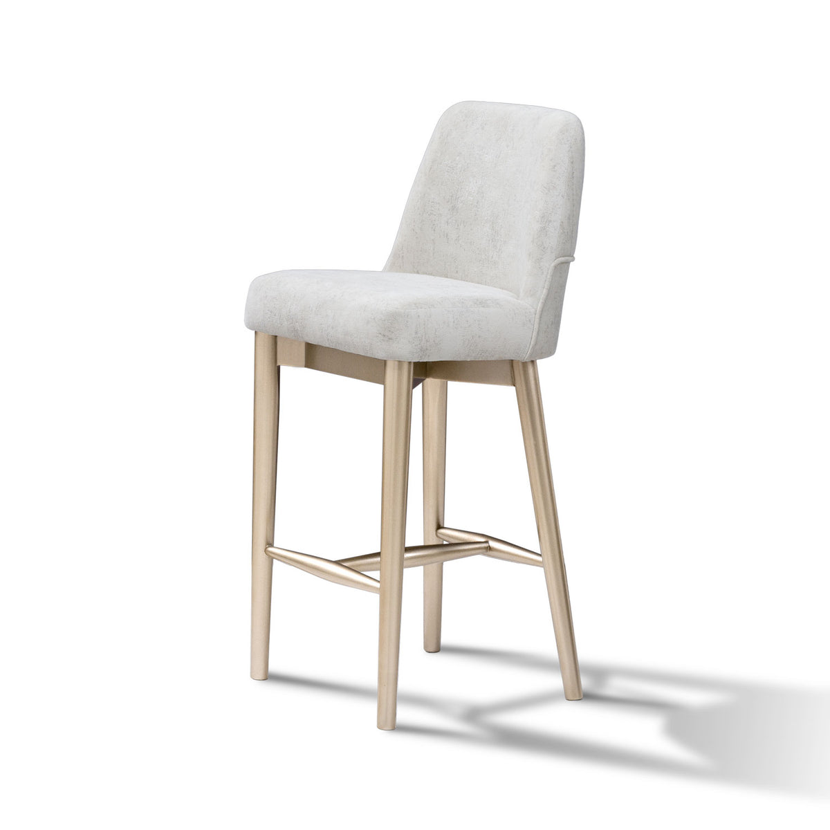 Silla Bar Bonn Velvet Prisma Crema, Champaña