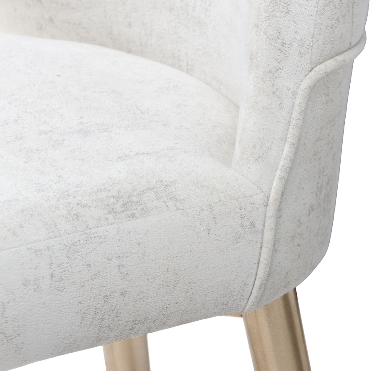 Silla Bar Bonn Velvet Prisma Crema, Champaña