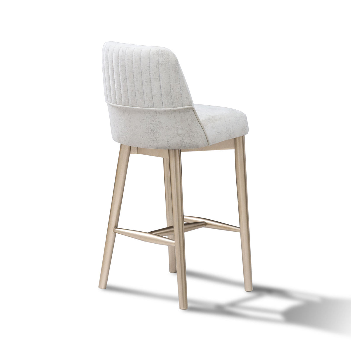 Silla Bar Bonn Velvet Prisma Crema, Champaña