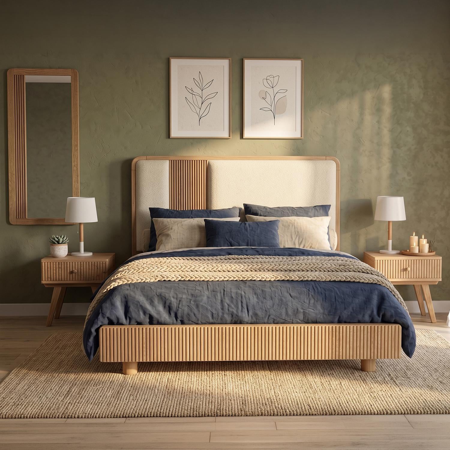 Cama Doble Connor Eurolino Arena Natural
