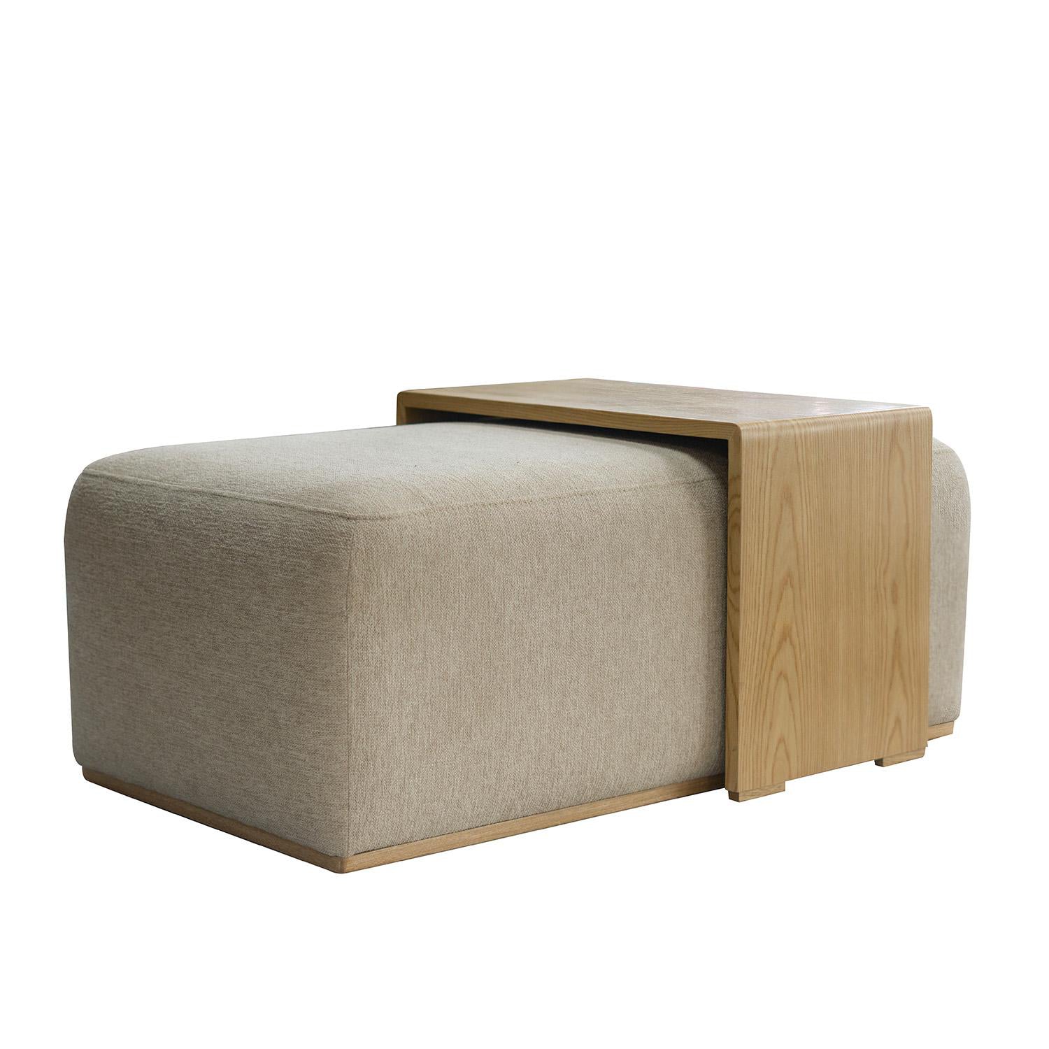 Mesa De Centro Fiori Boucle Ferrero Avellana, Natural