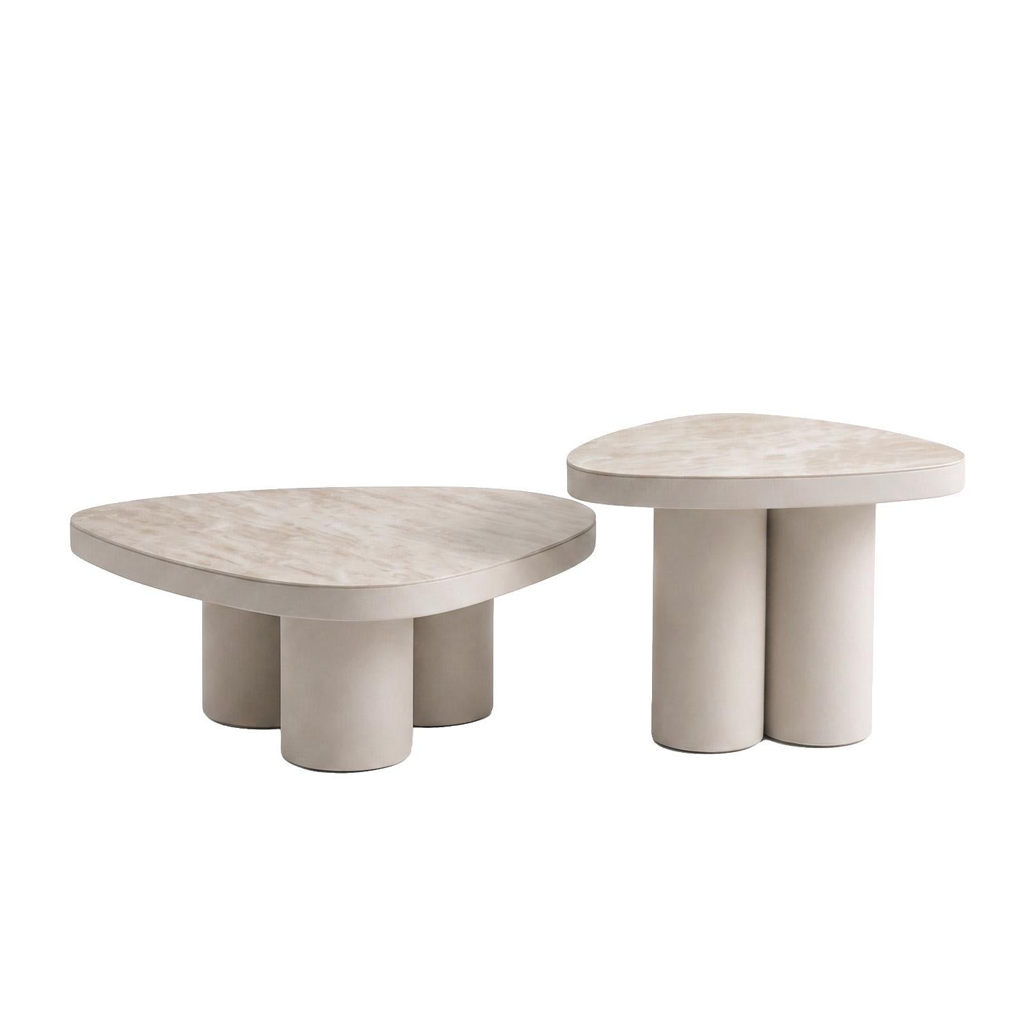 Mesa de Centro Ghandi Impetu Beige, Natural Set X2