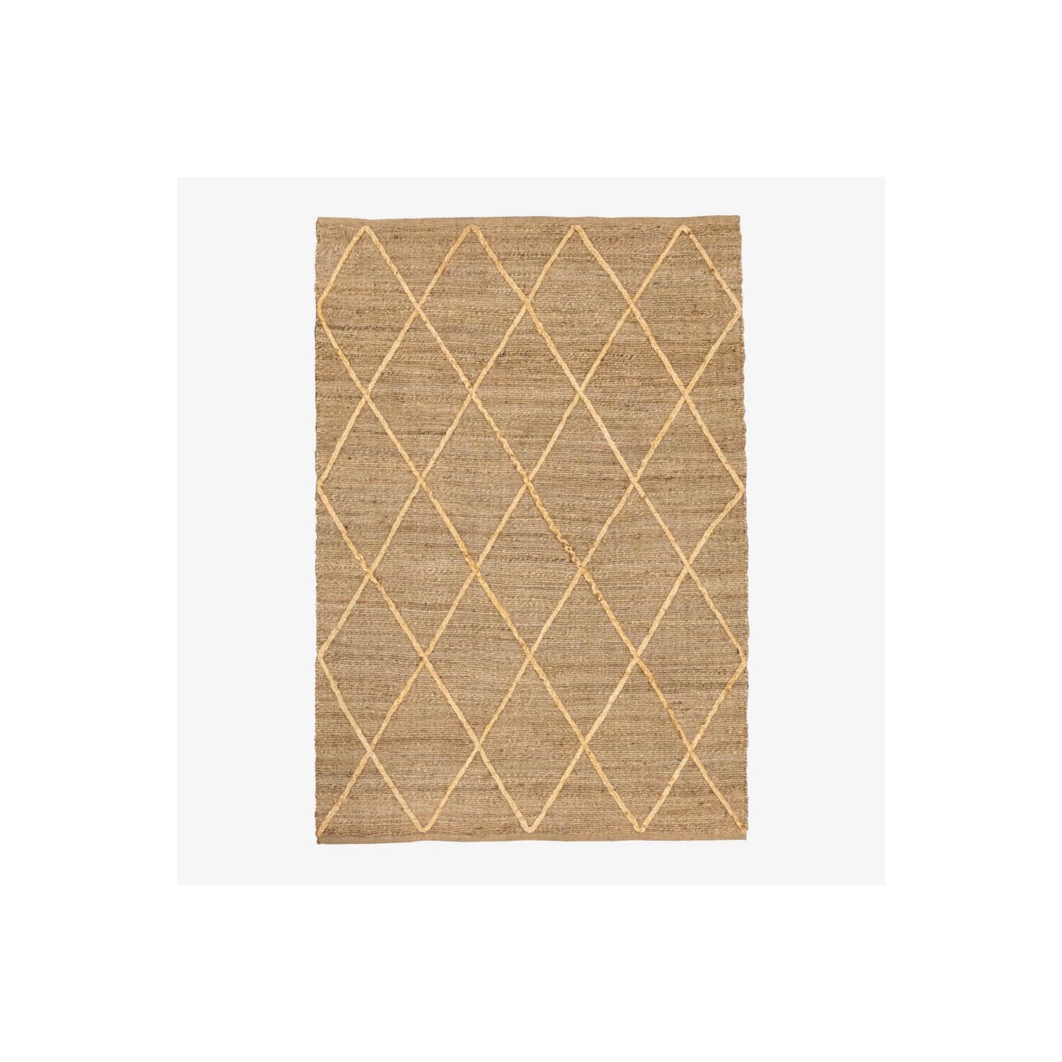 Alfombra 160X230 Cassava Rombos Yute Nat