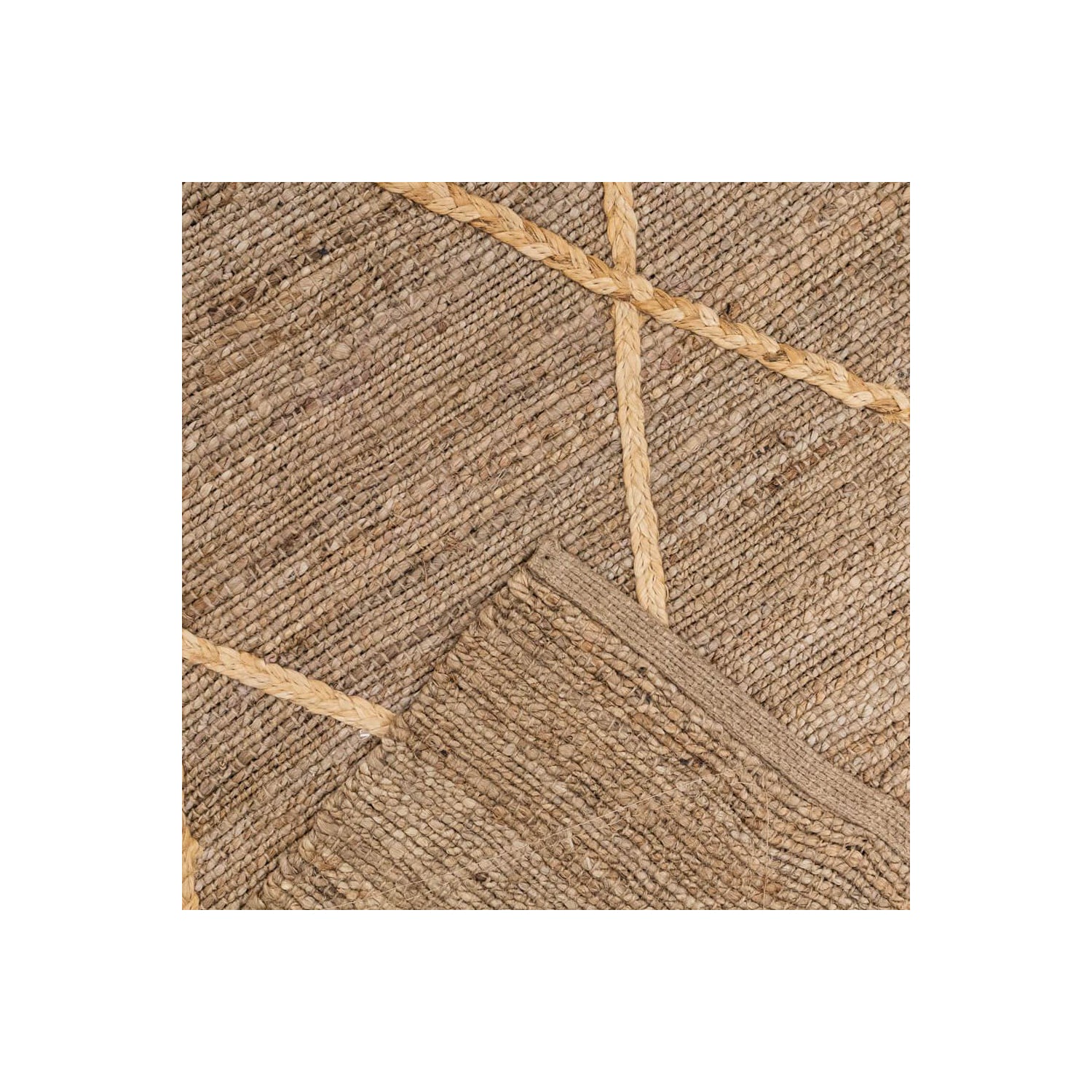 Alfombra 160X230 Cassava Rombos Yute Nat