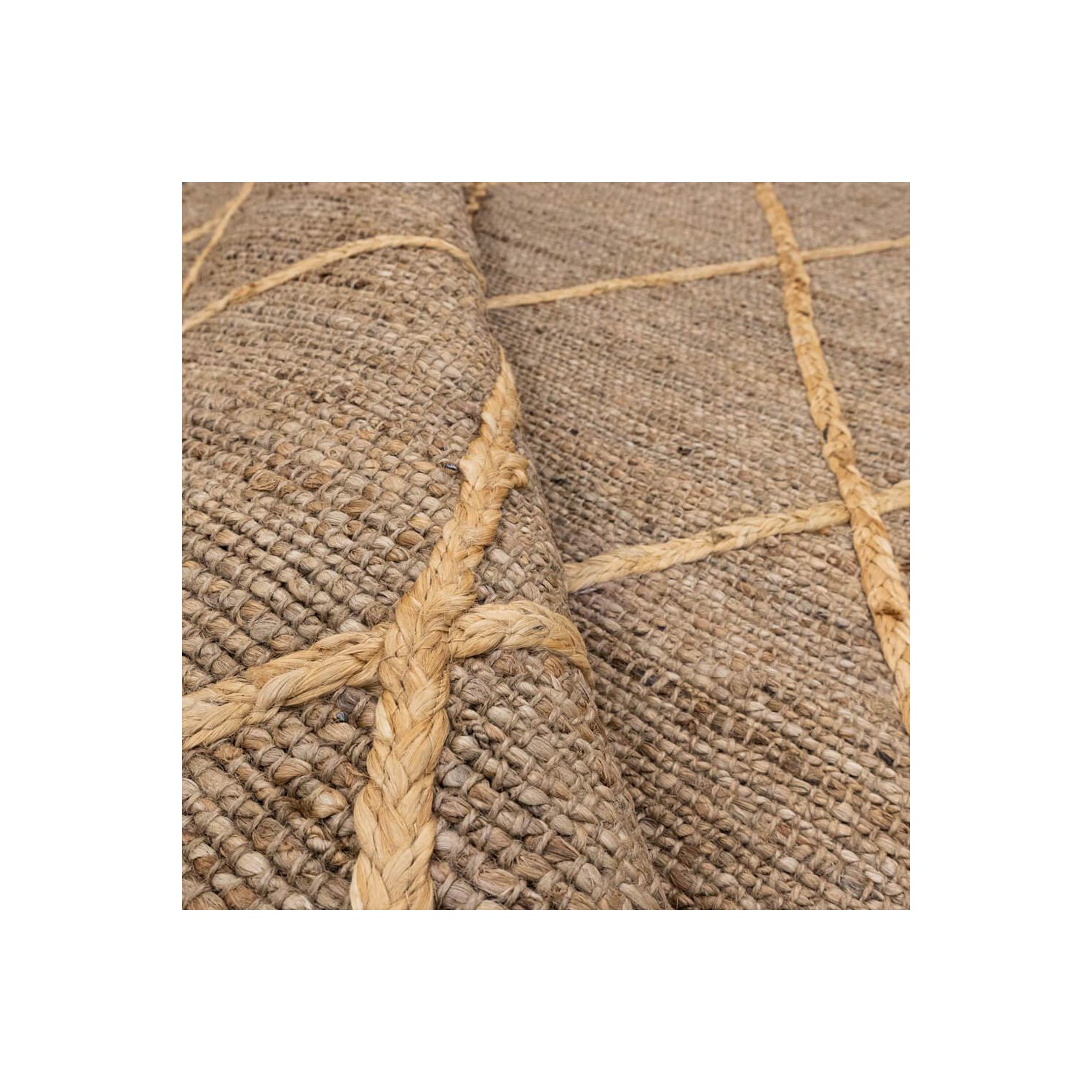 Alfombra 160X230 Cassava Rombos Yute Nat