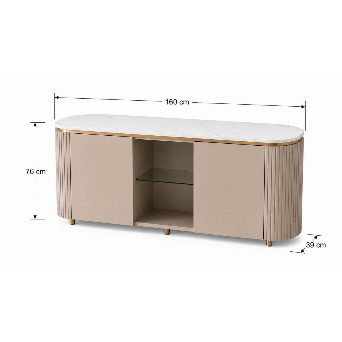 Bifé Valenty Taupe, Champaña