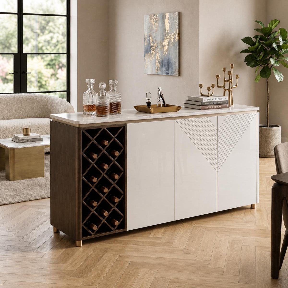 Bifé Vitorio 160 Taupe, Taupe Perla