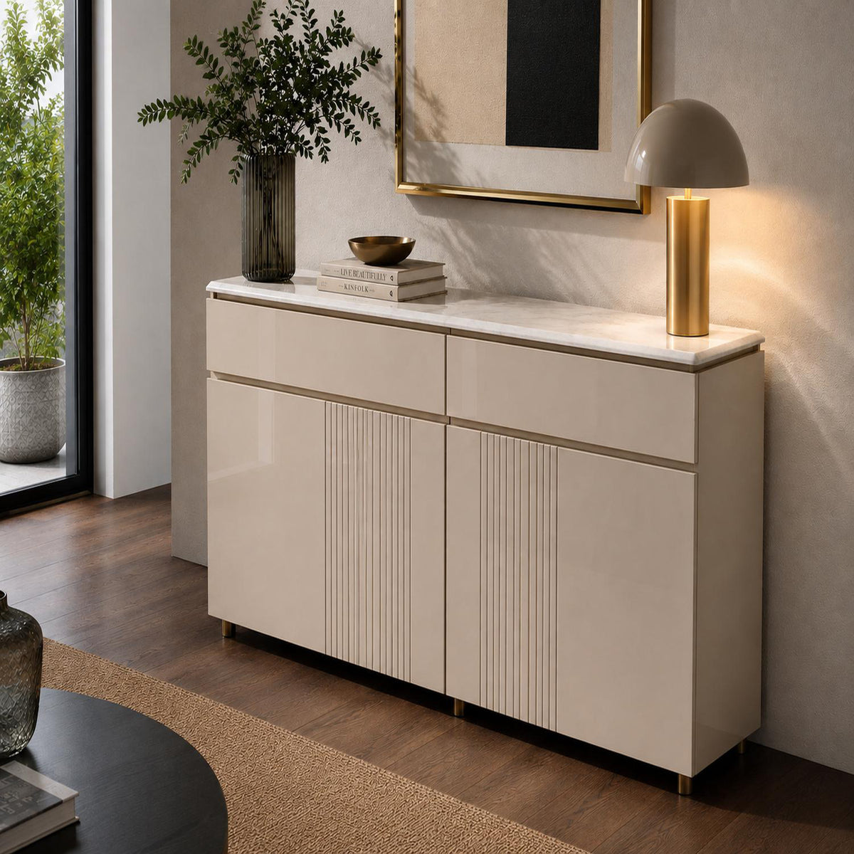 Bifé Salvatore 160 Taupe, Champaña