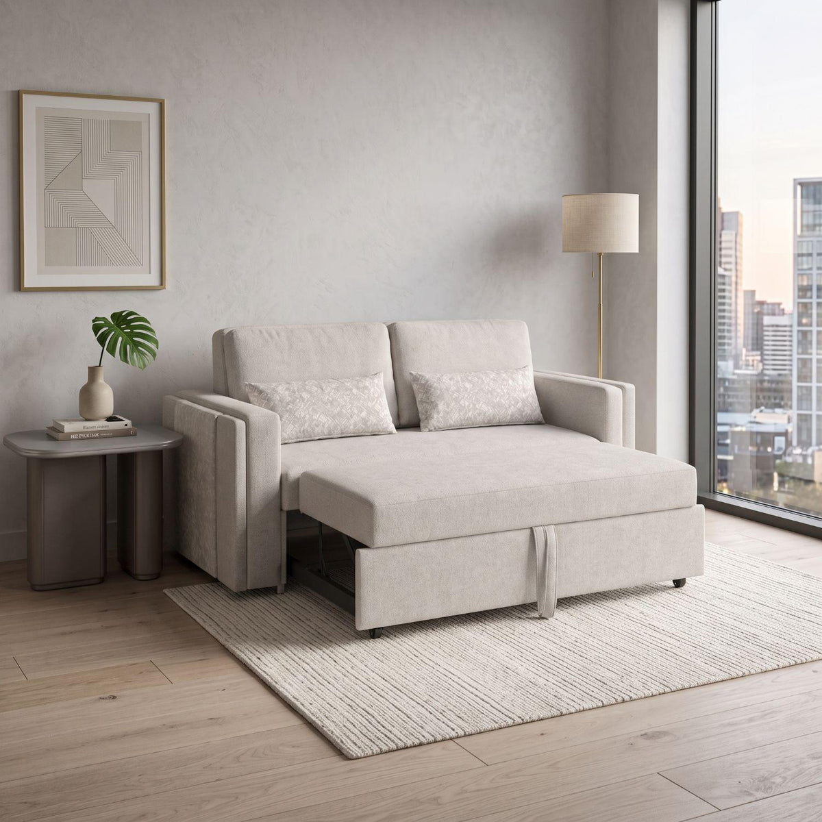 Sofá Cama Fendi Alcala Cocoa, Taupe Perla