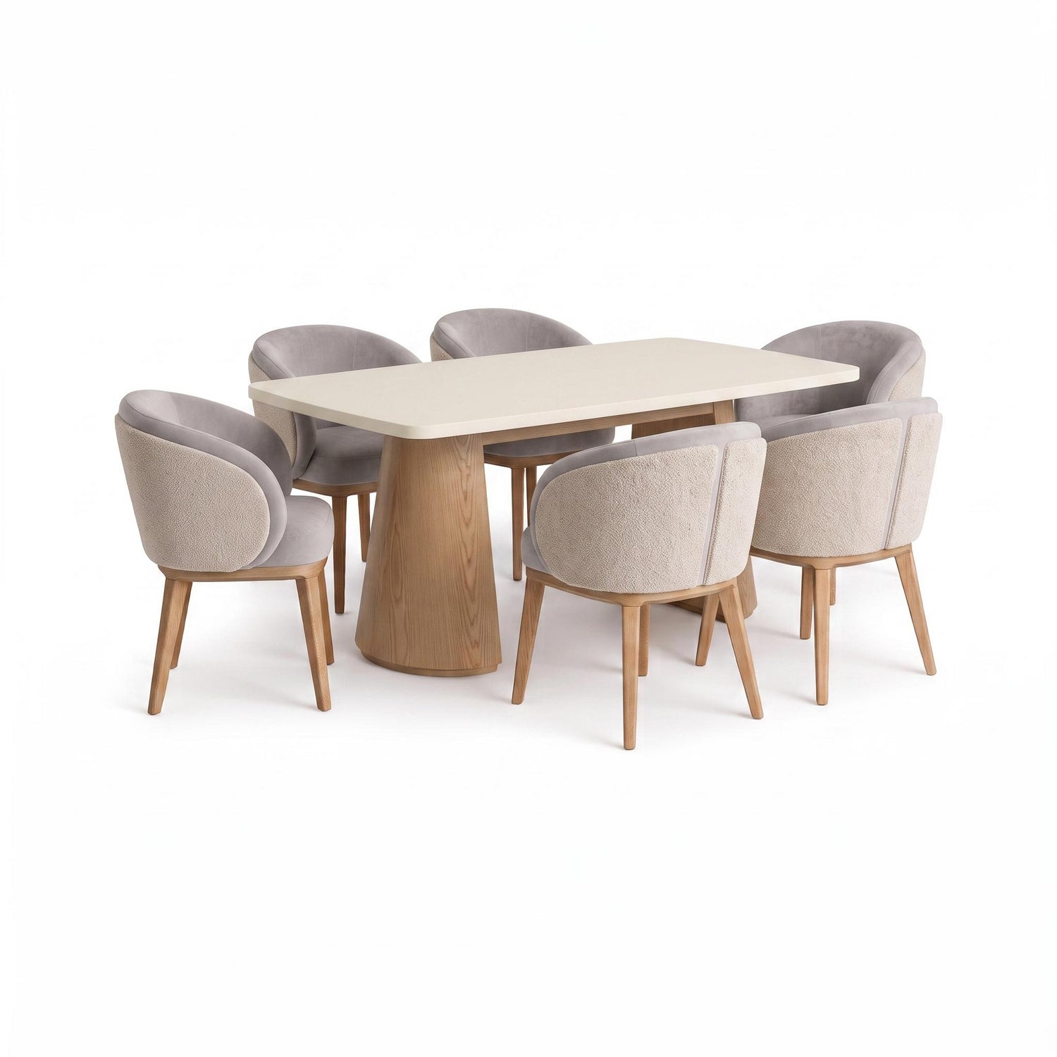 Comedor 6 Puestos Vitta Imputu Beige, Natural