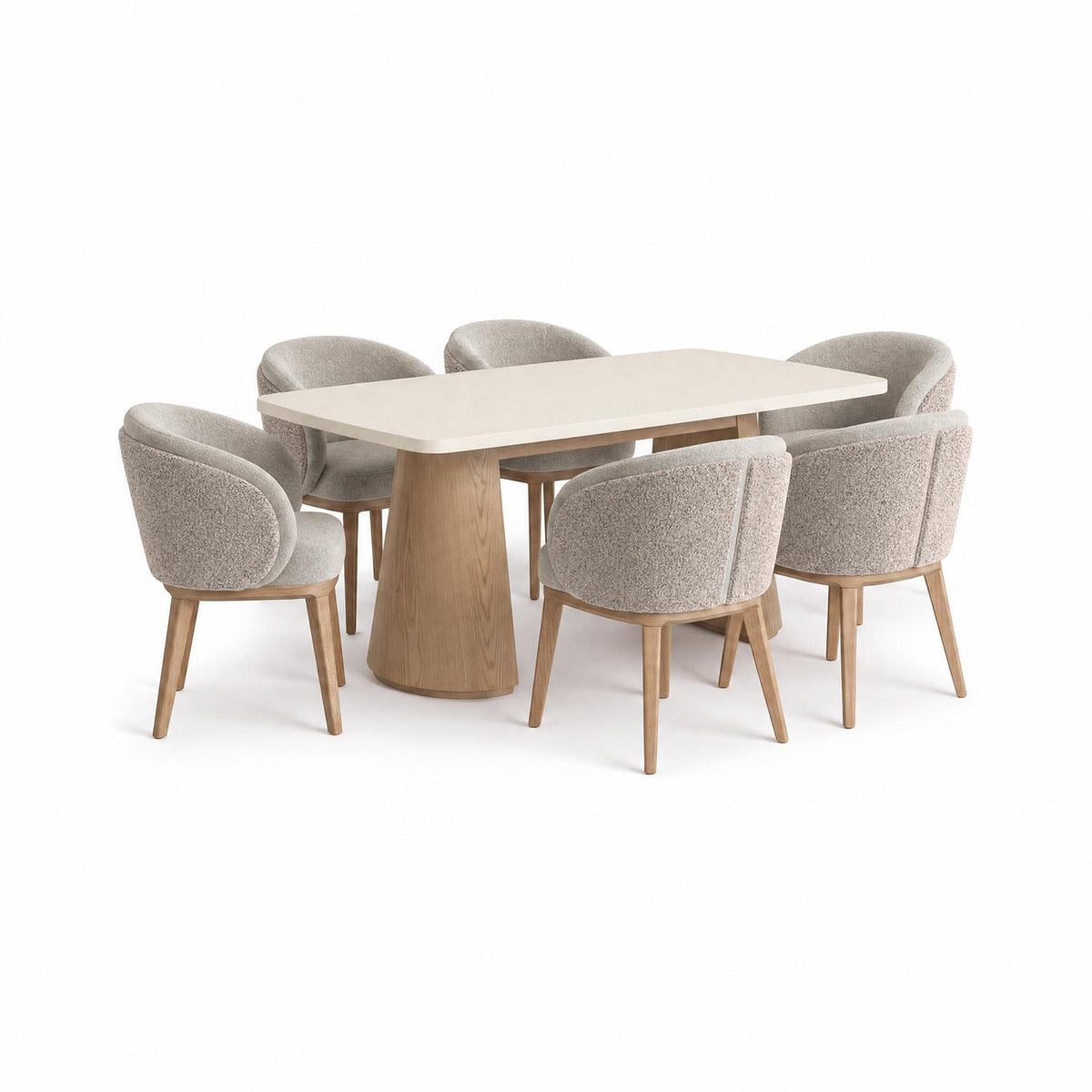 Comedor 6 Puestos Vitta Imputu Beige, Natural