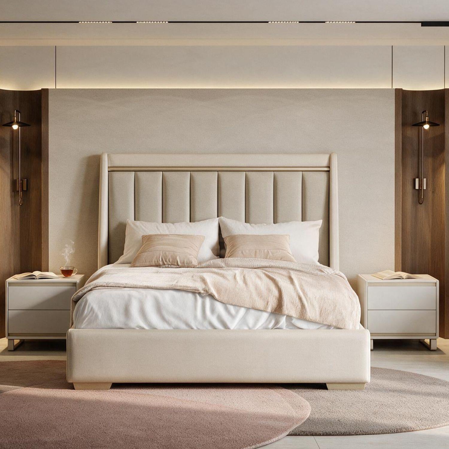 Cama King Tiana Eurolino Perla, Champaña Premium