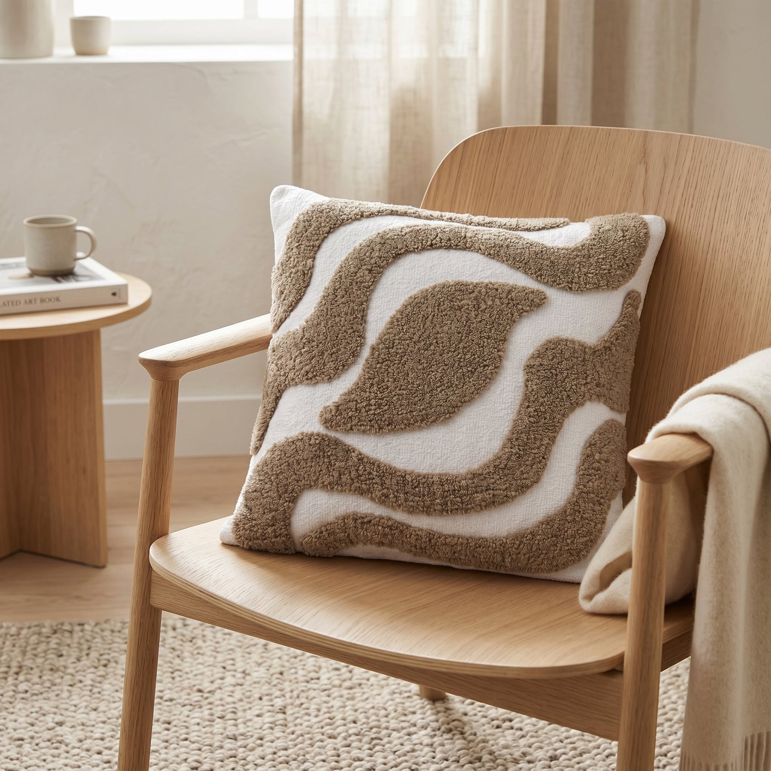 Cojin 45X45 Rustic 152 Boucle Beige