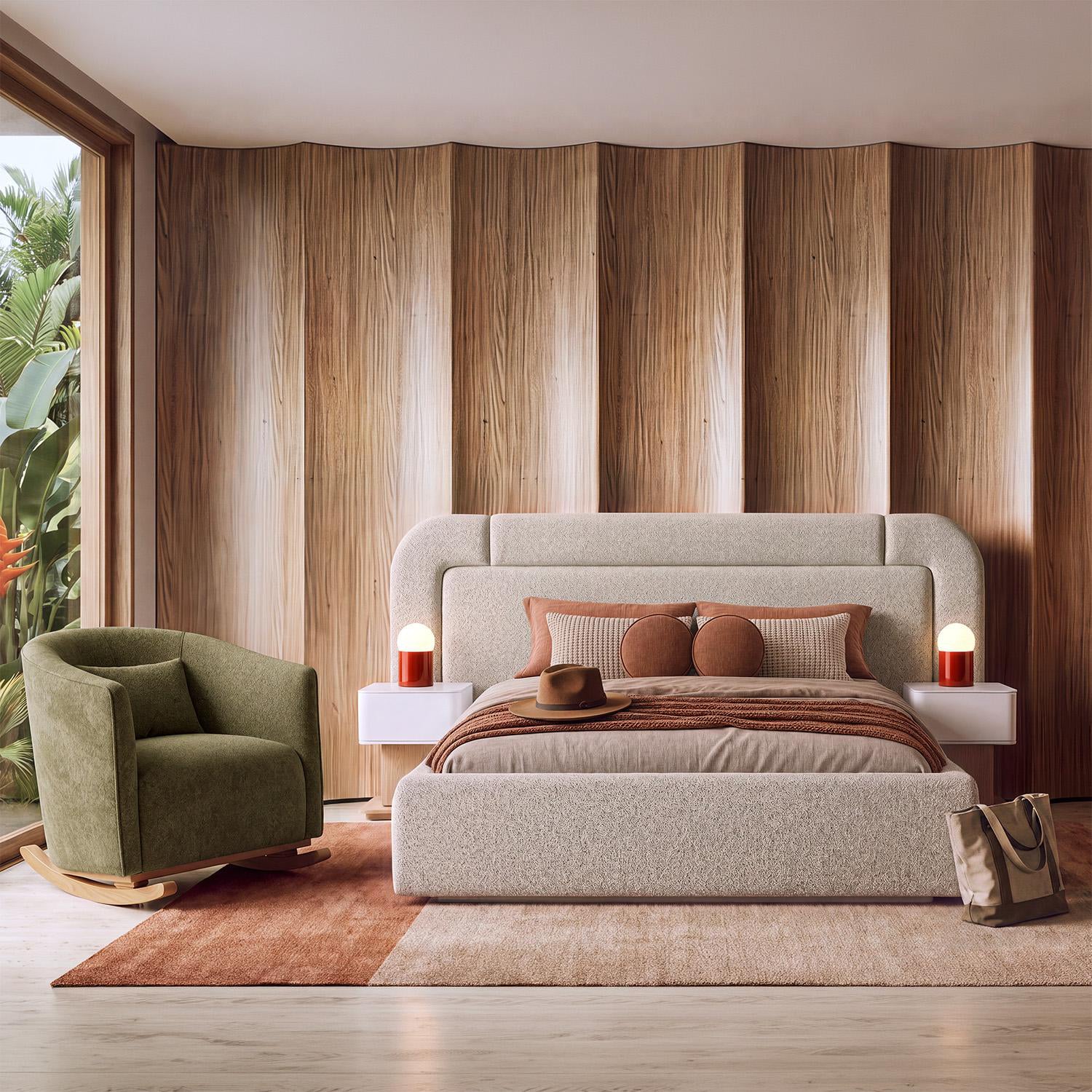 Cama Doble Porthos Dotty Mocca, Natural