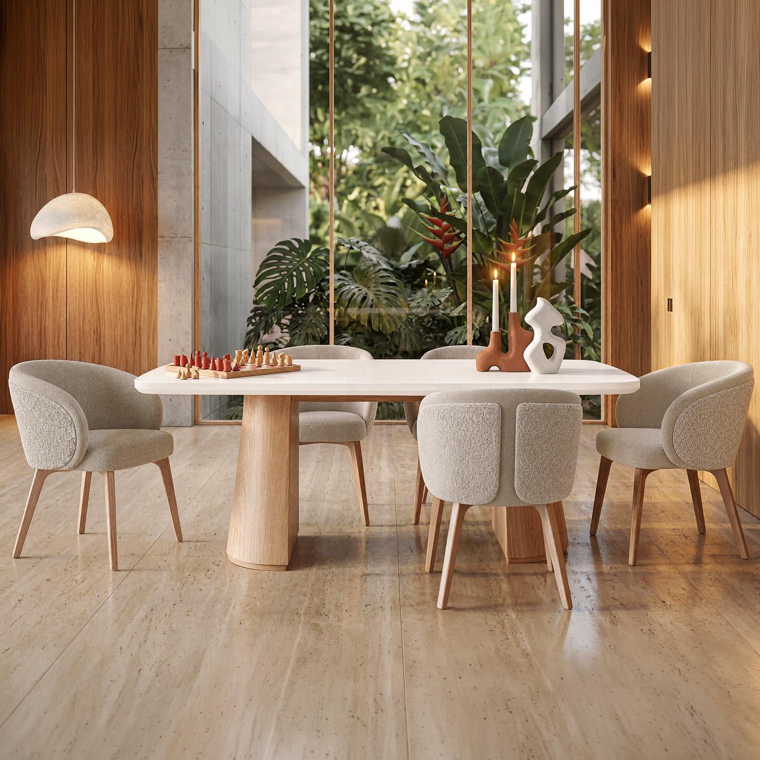 Comedor 6 Puestos Vitta Imputu Beige, Natural