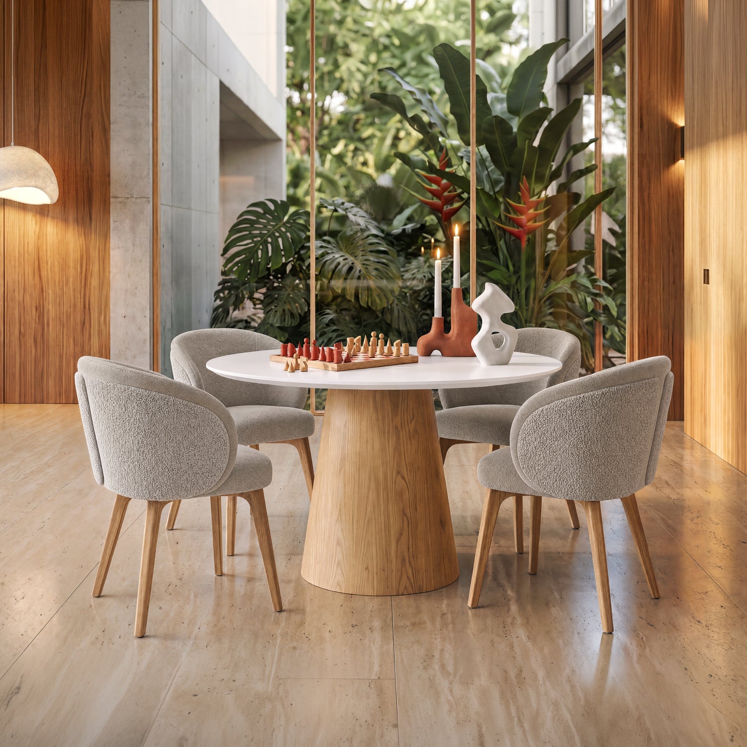Comedor 6 Puestos Vitta Imputu Beige, Natural