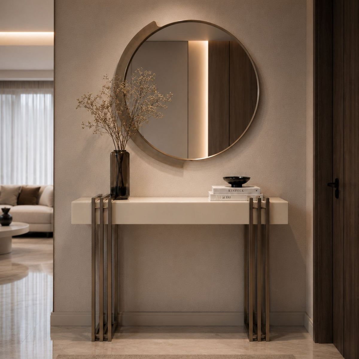 Consola Manhattan Latte, Taupe Perla Premium