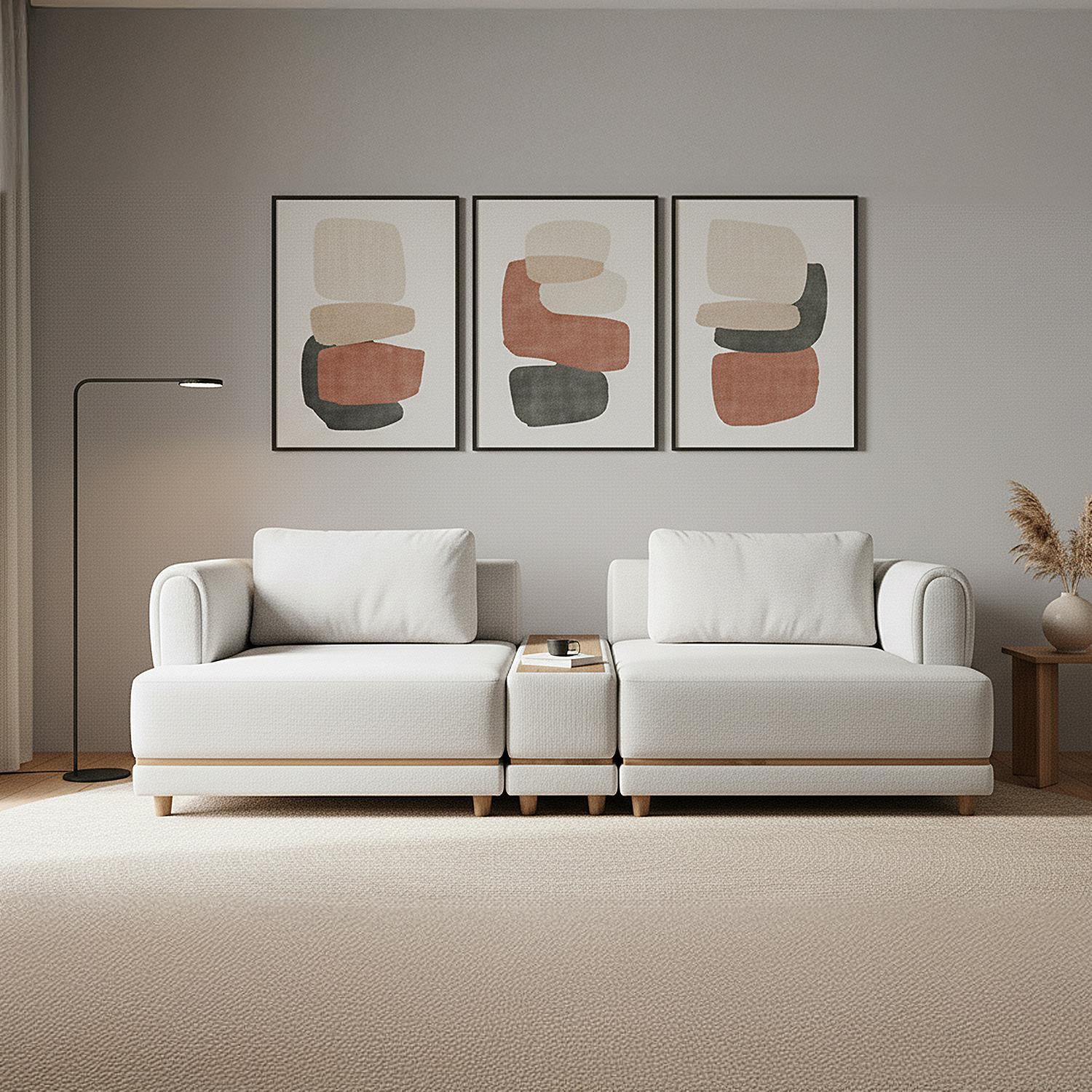 Sala Funcional Liam York Home Beige, Natural