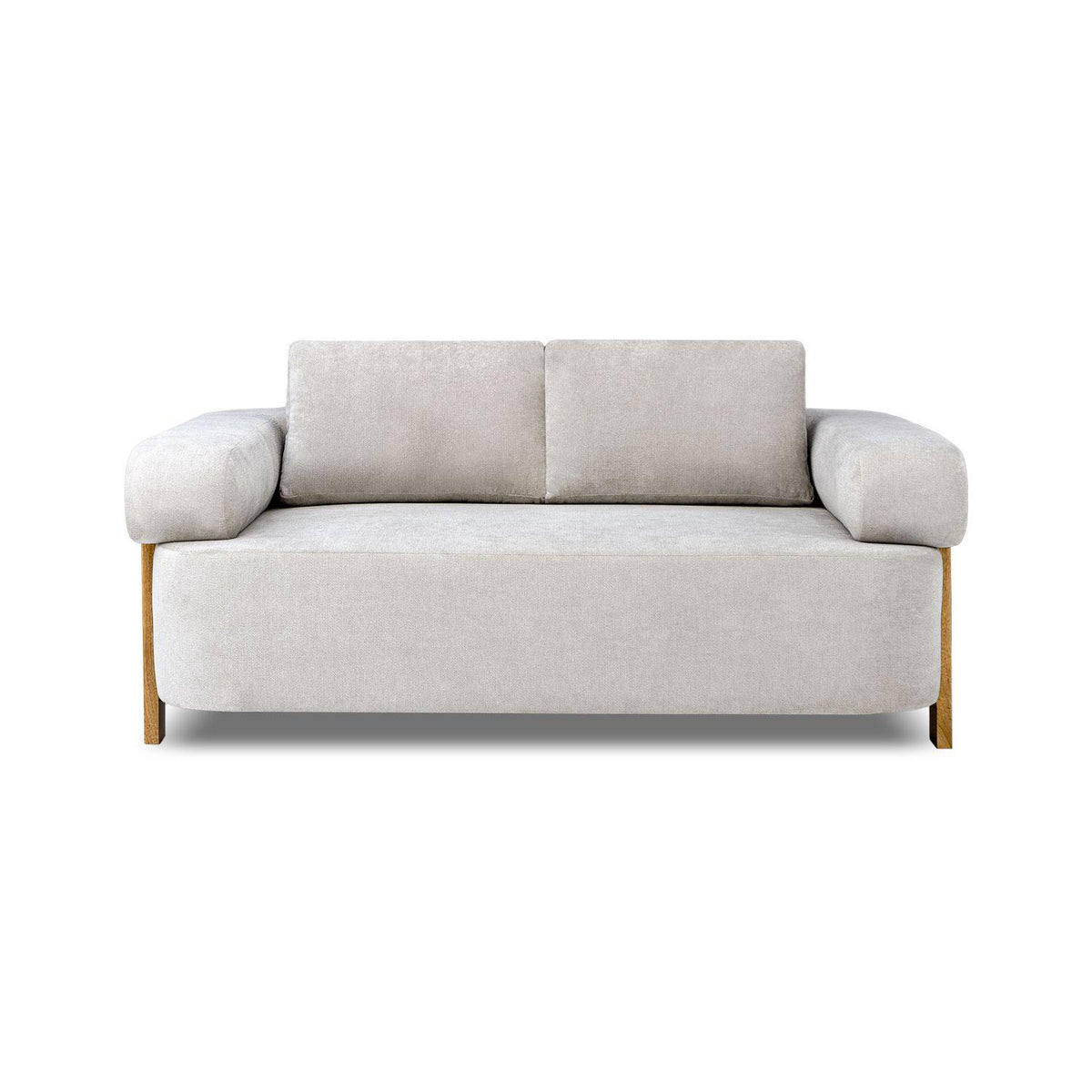 Sofa 2 Puestos Sabina Microfibra Impetu Beige, Natural.