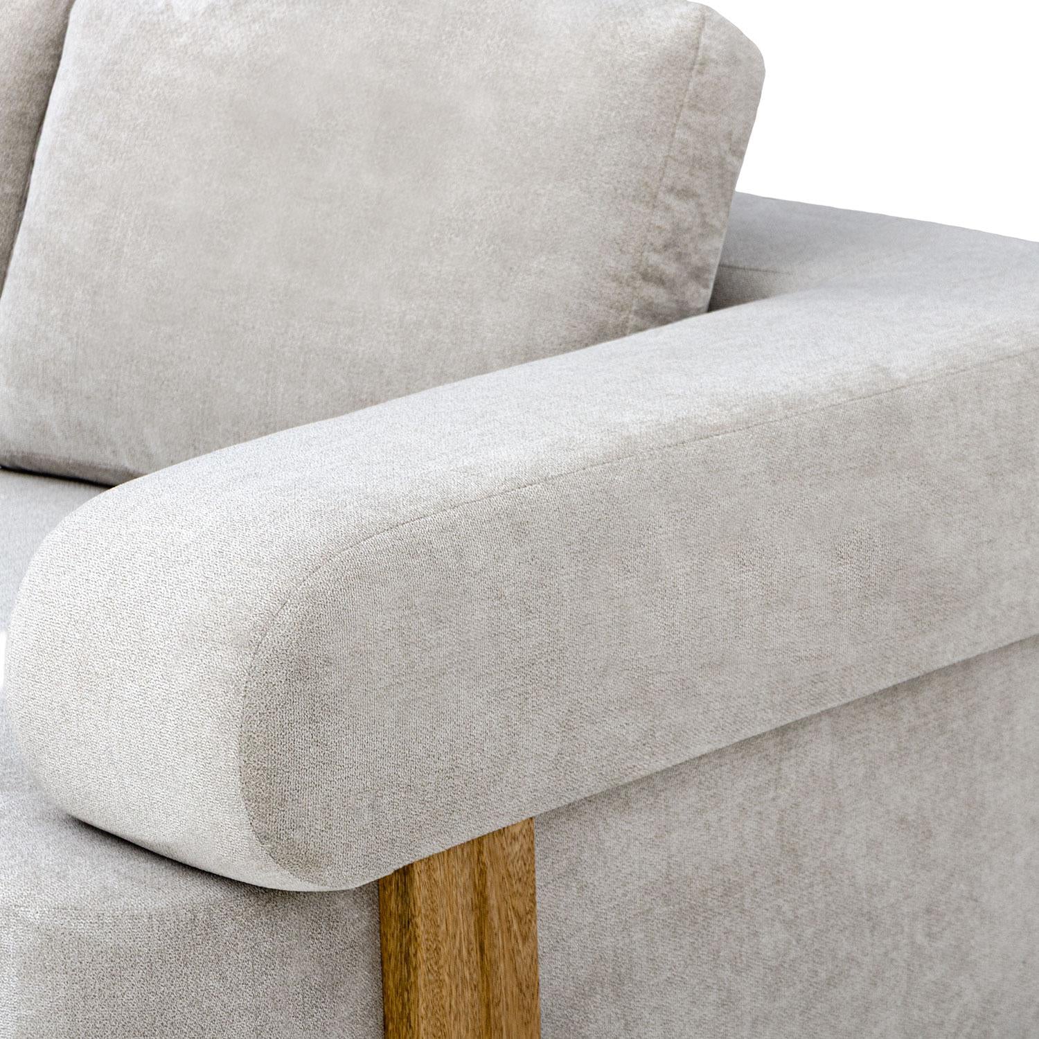 Sofa 2 Puestos Sabina Microfibra Impetu Beige, Natural.