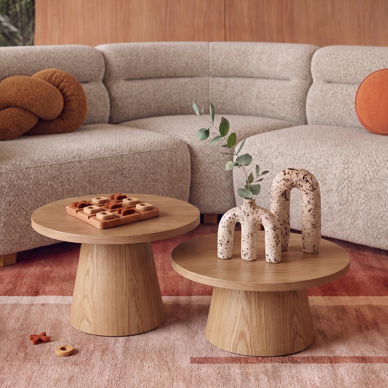 Mesa De Centro Ankara Natural Altura 28 cm