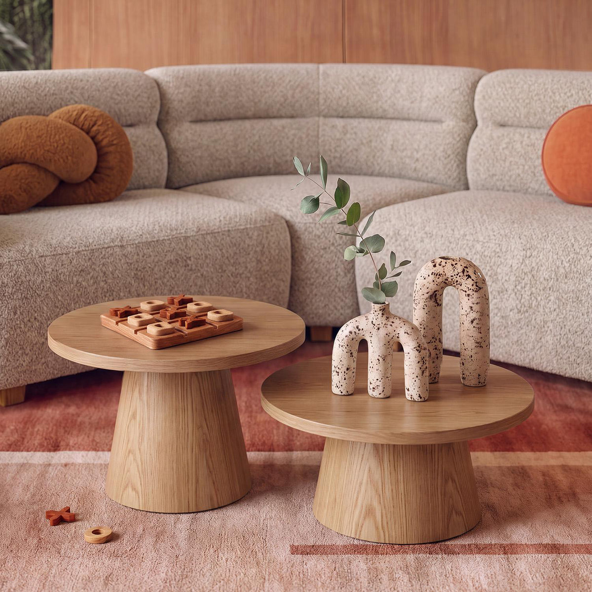 Mesa De Centro Ankara Natural Altura 28 cm