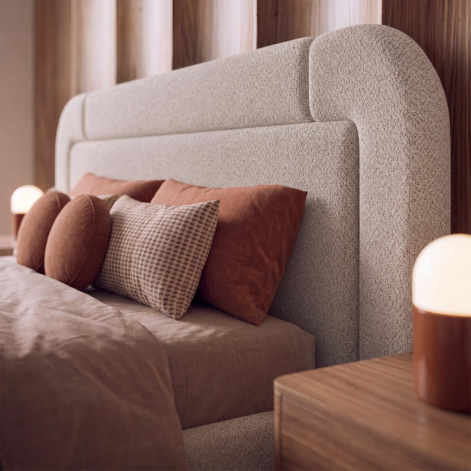 Cama Doble Porthos Dotty Mocca, Natural