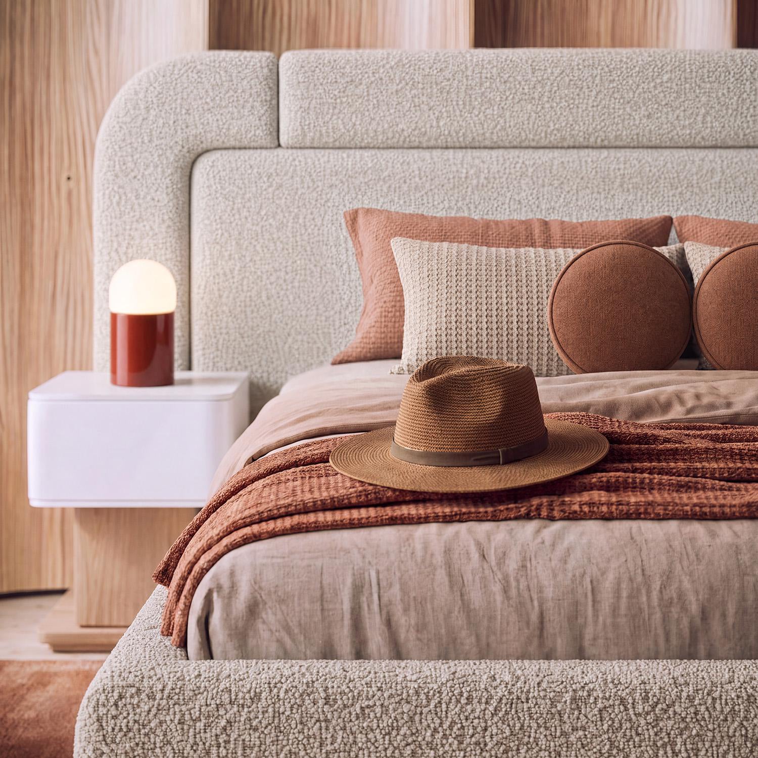 Cama Doble Porthos Dotty Mocca, Natural