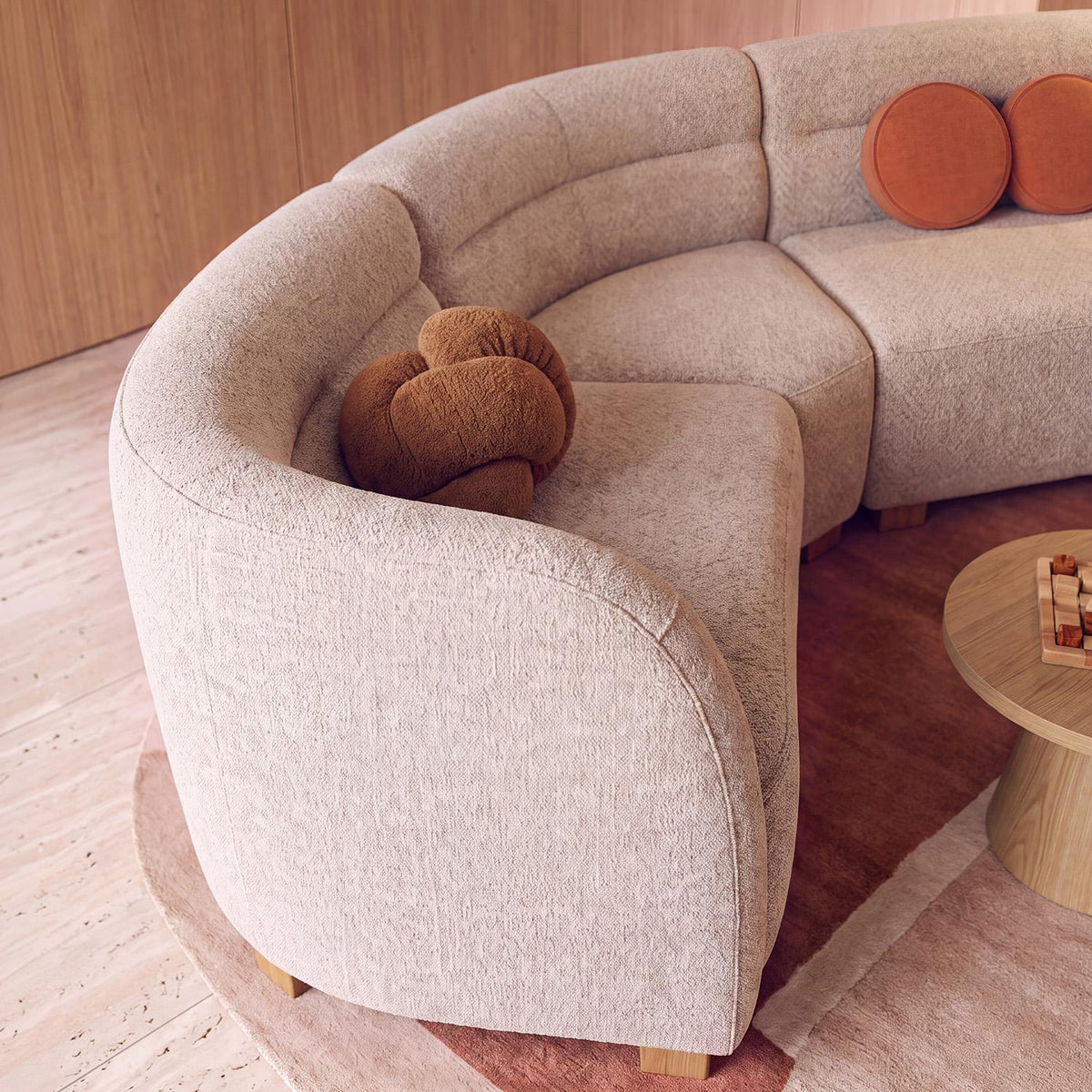 Sala Rinconera Vitta Dotty Mocca, Natural