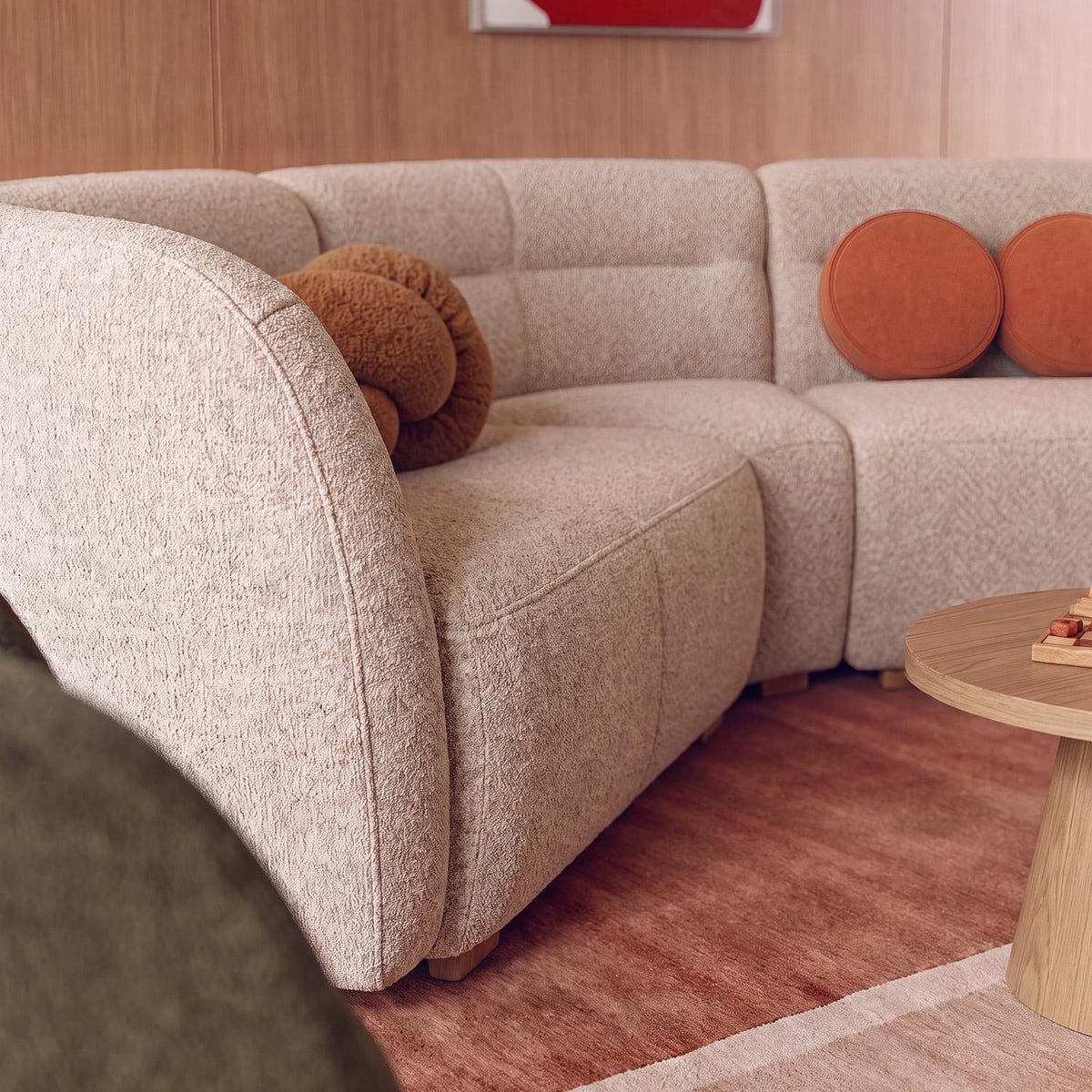 Sala Rinconera Vitta Dotty Mocca, Natural