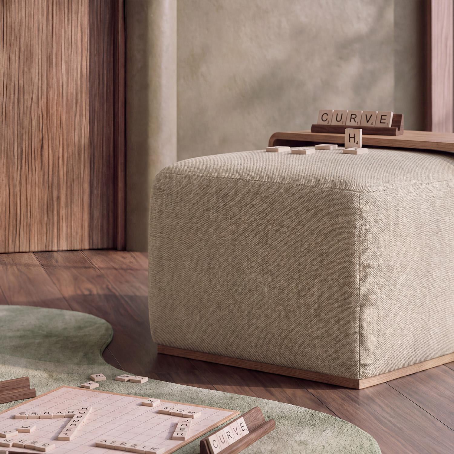 Mesa De Centro Fiori Boucle Ferrero Avellana, Natural