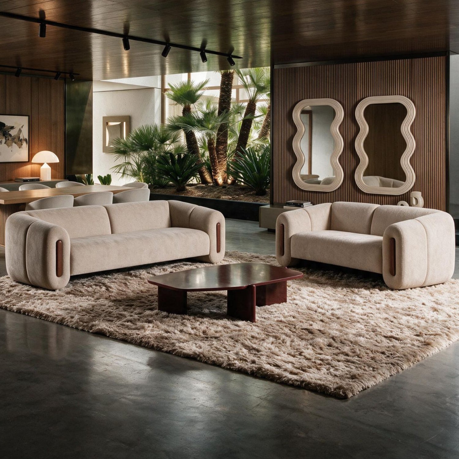 Sofá 2 Puestos Sienna Velvet Provenza Vainilla,Capuchino