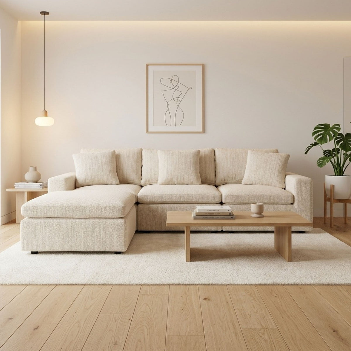 Sala Funcional Creta Eurolino Bali Beige 3 M