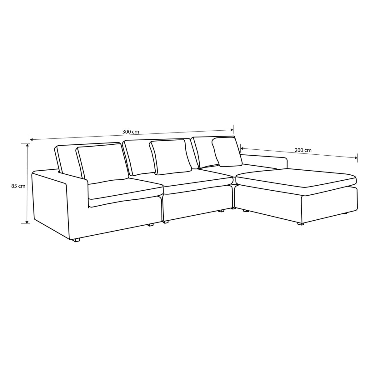 Sala Funcional Creta Eurolino Bali Beige 3 M