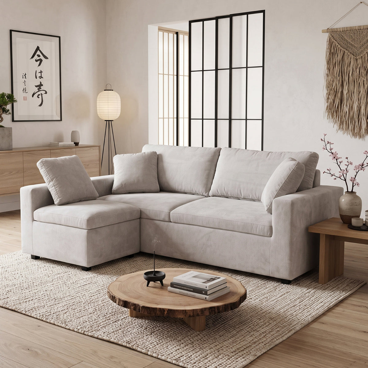 Sala Funcional Creta Chenille Impetu Beige 1.95 M