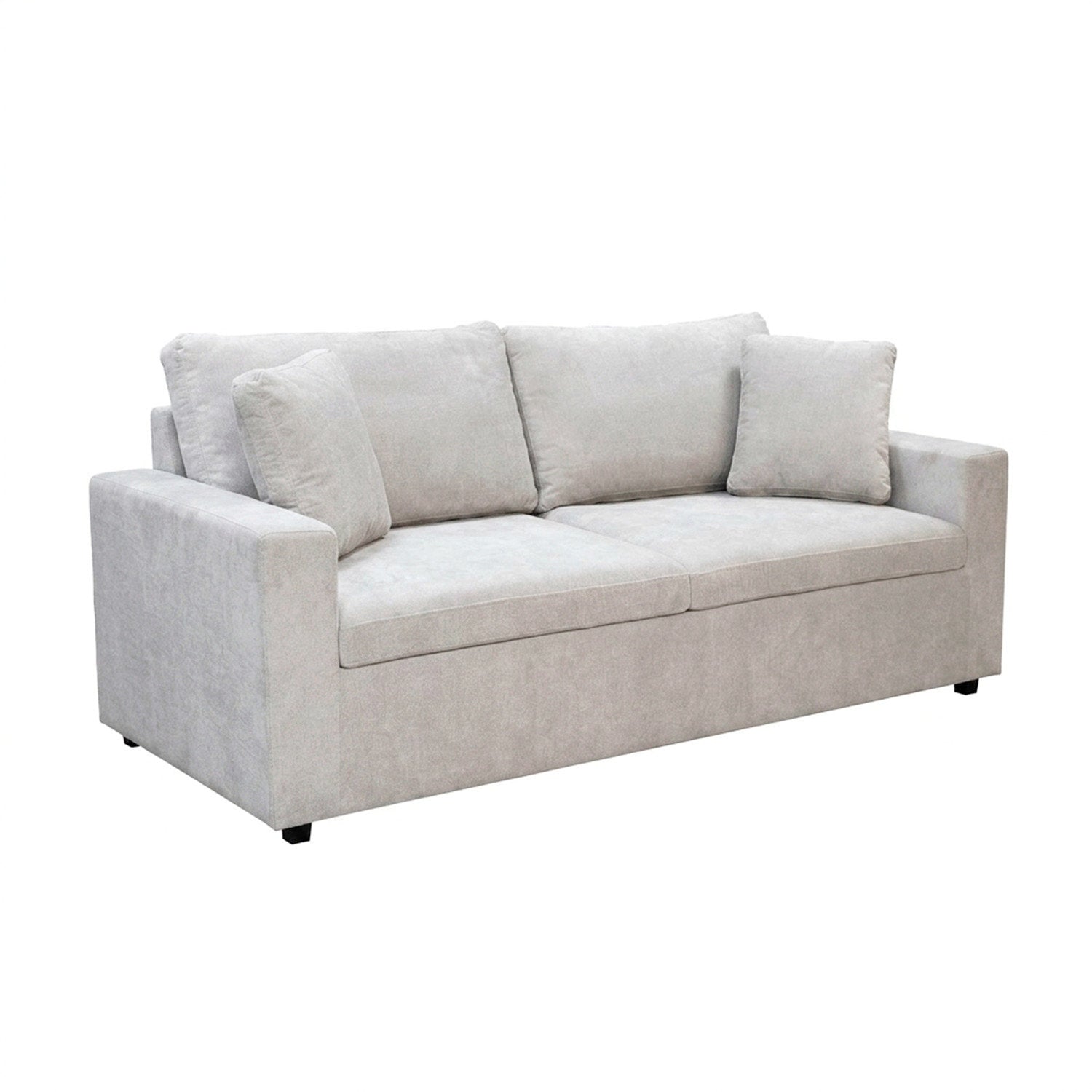 Sofá 3 Puestos Creta Chenille Impetu Beige 1.80 M