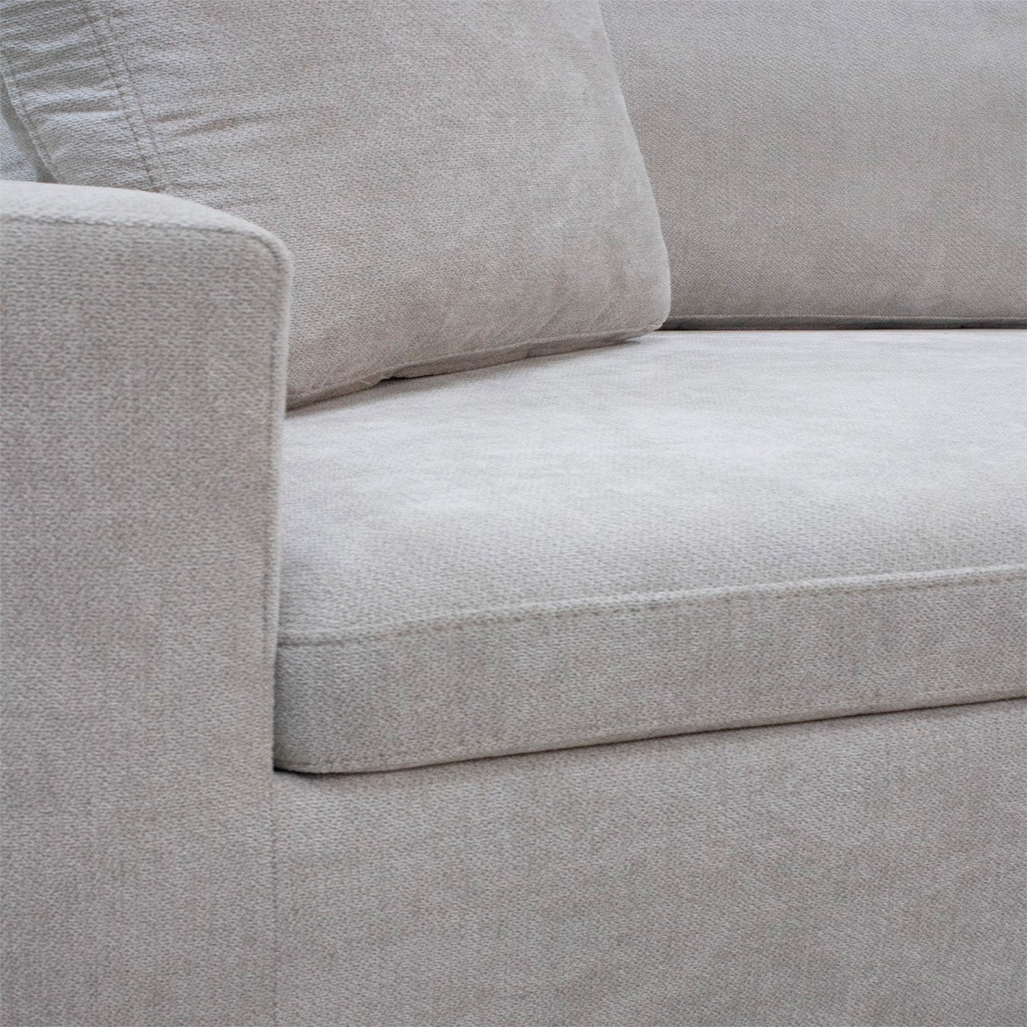 Sofá 3 Puestos Creta Chenille Impetu Beige 1.80 M