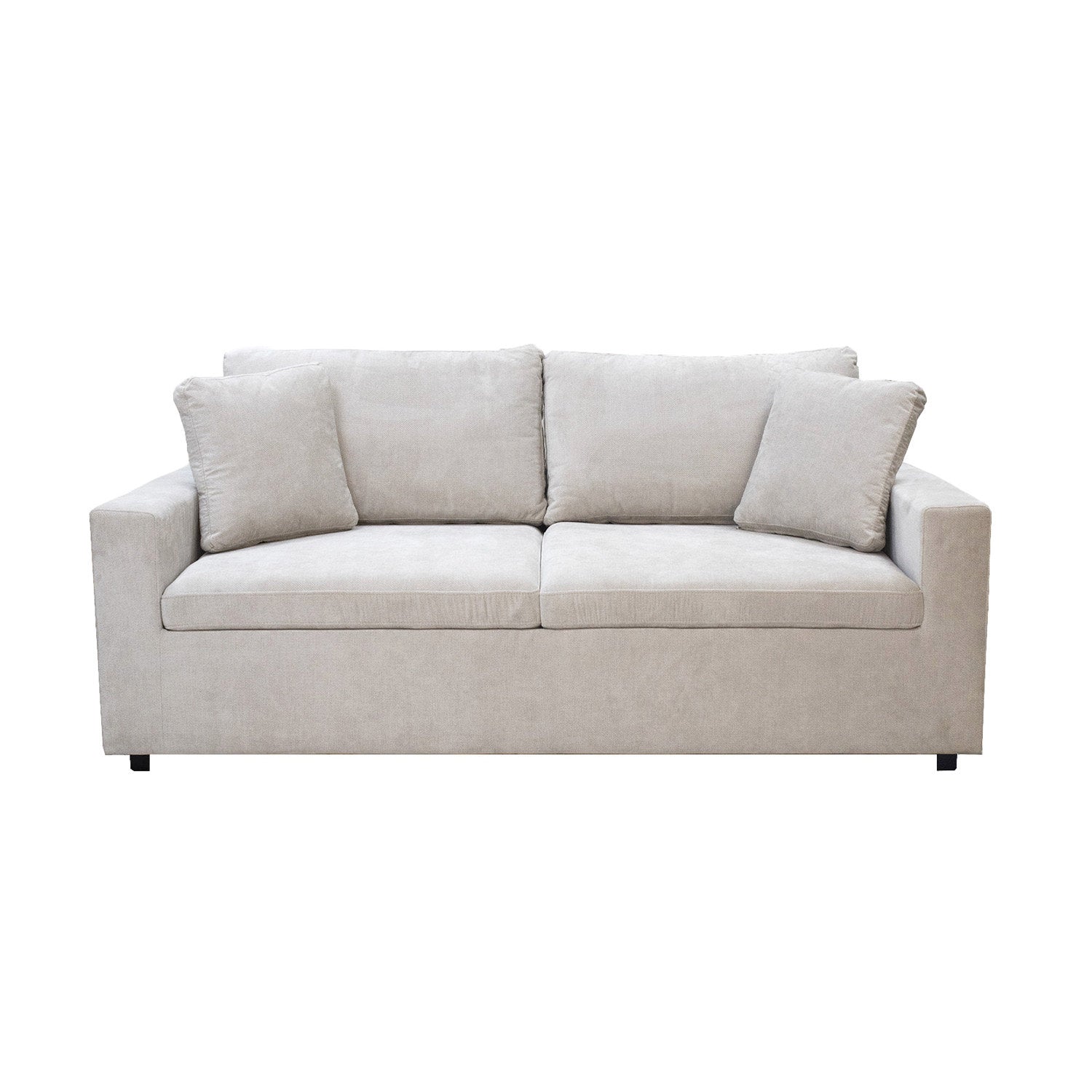 Sofá 3 Puestos Creta Chenille Impetu Beige 1.80 M