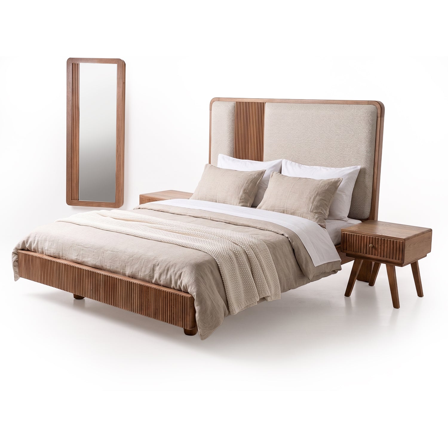 Cama Doble Connor Eurolino Arena, Natural
