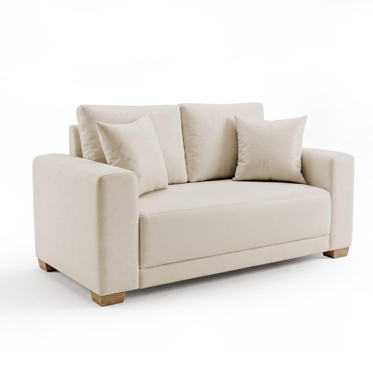 Sofá 2 Puestos Bianco Eurolino Marbella Beige, Natural