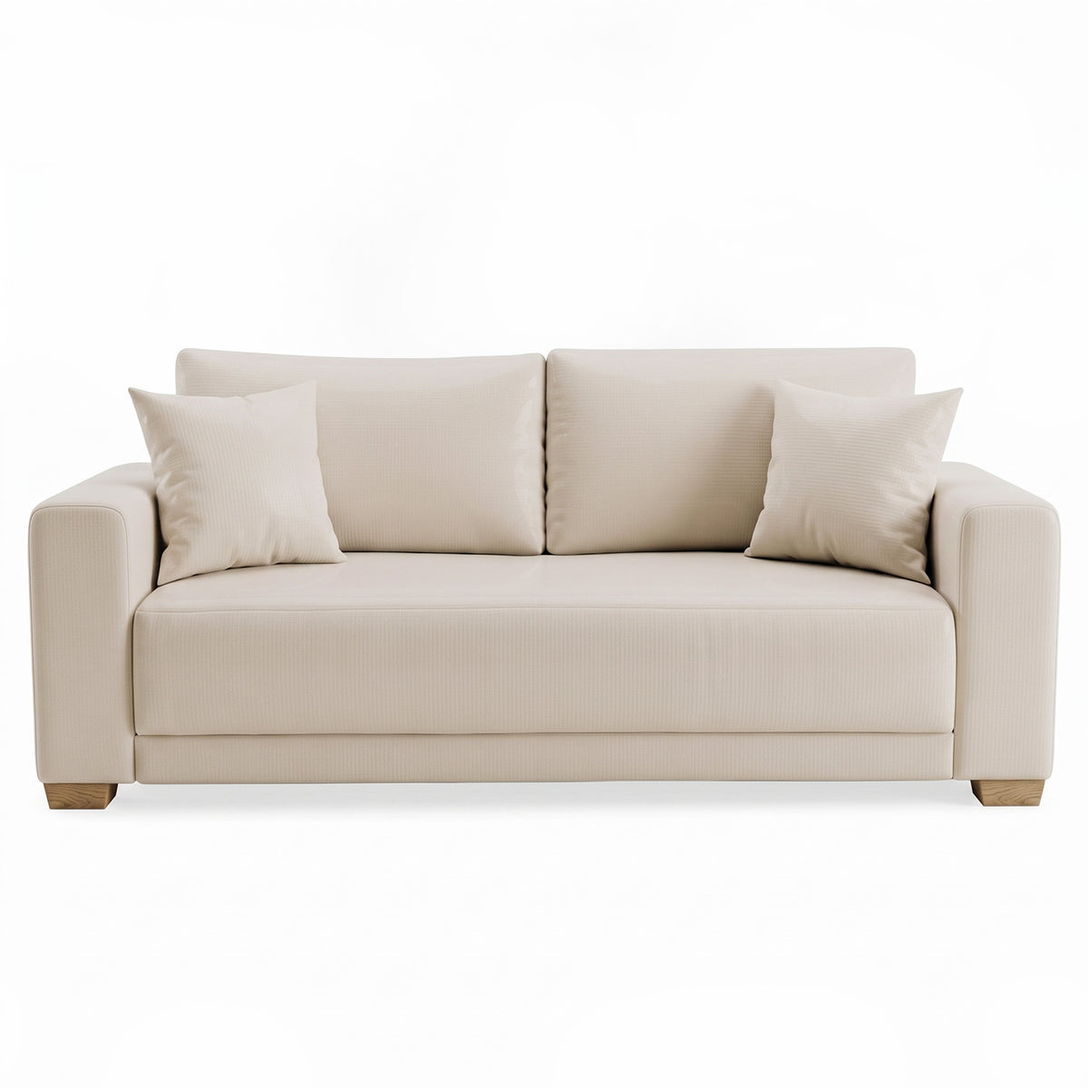 Sofá Bianco 3 Puestos Eurolino Marbella Beige, Natural