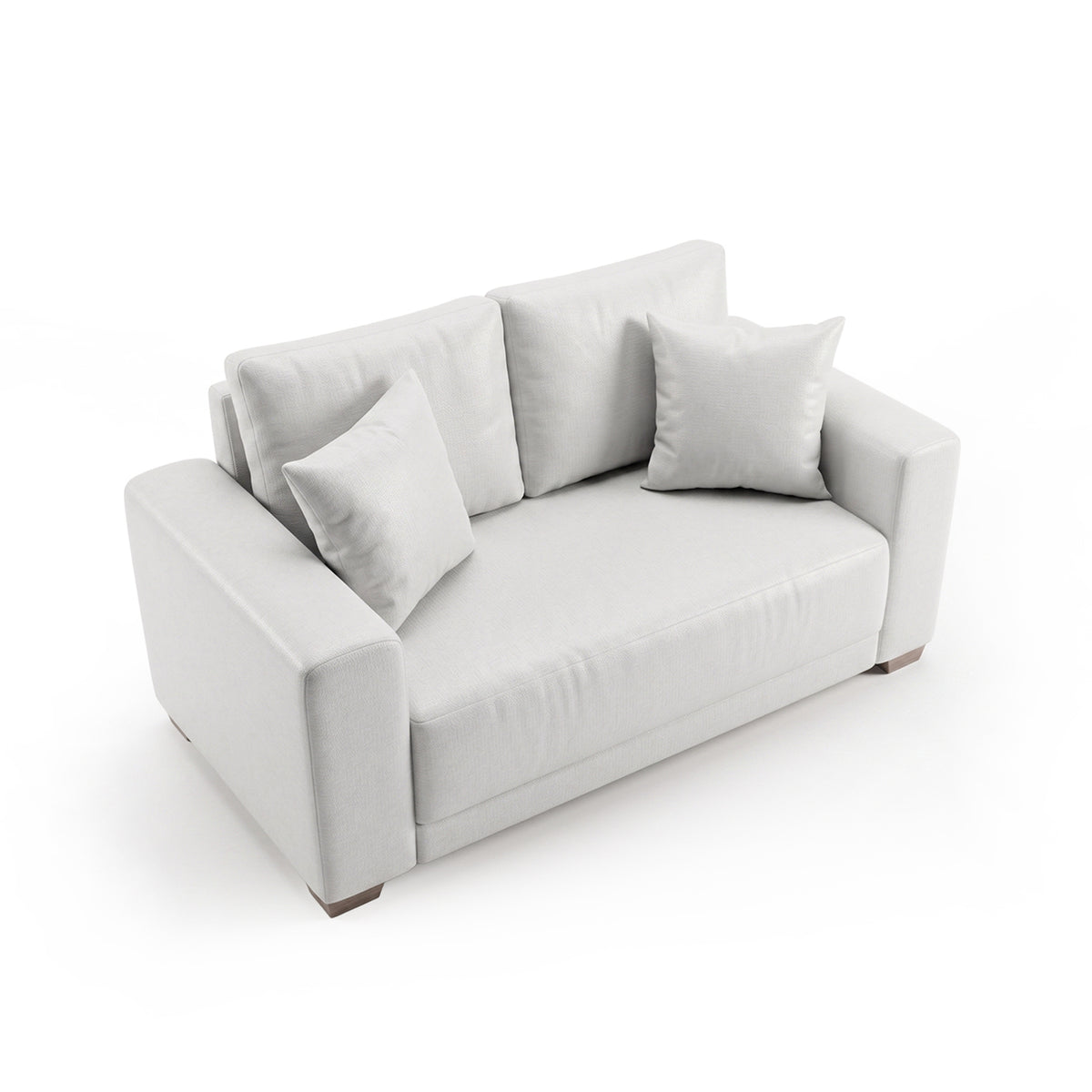 Sofá 2 Puestos Bianco Eurolino Blanco Puro, Champaña