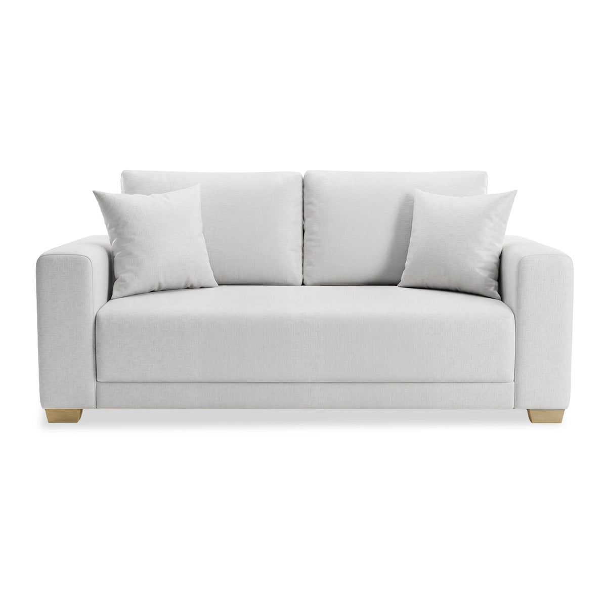 Sofá 3 Puestos Bianco Eurolino Blanco Puro, Champaña