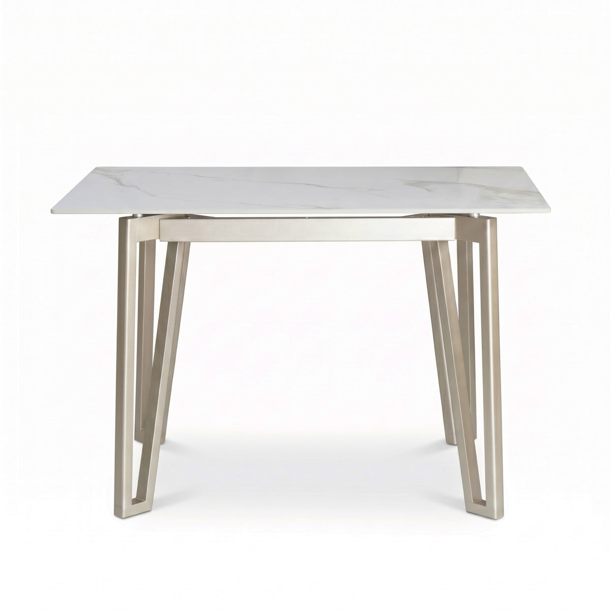 Comedor 4 Puestos Bianco Chenille Baite Taupe, Champaña Base Para Vidrio