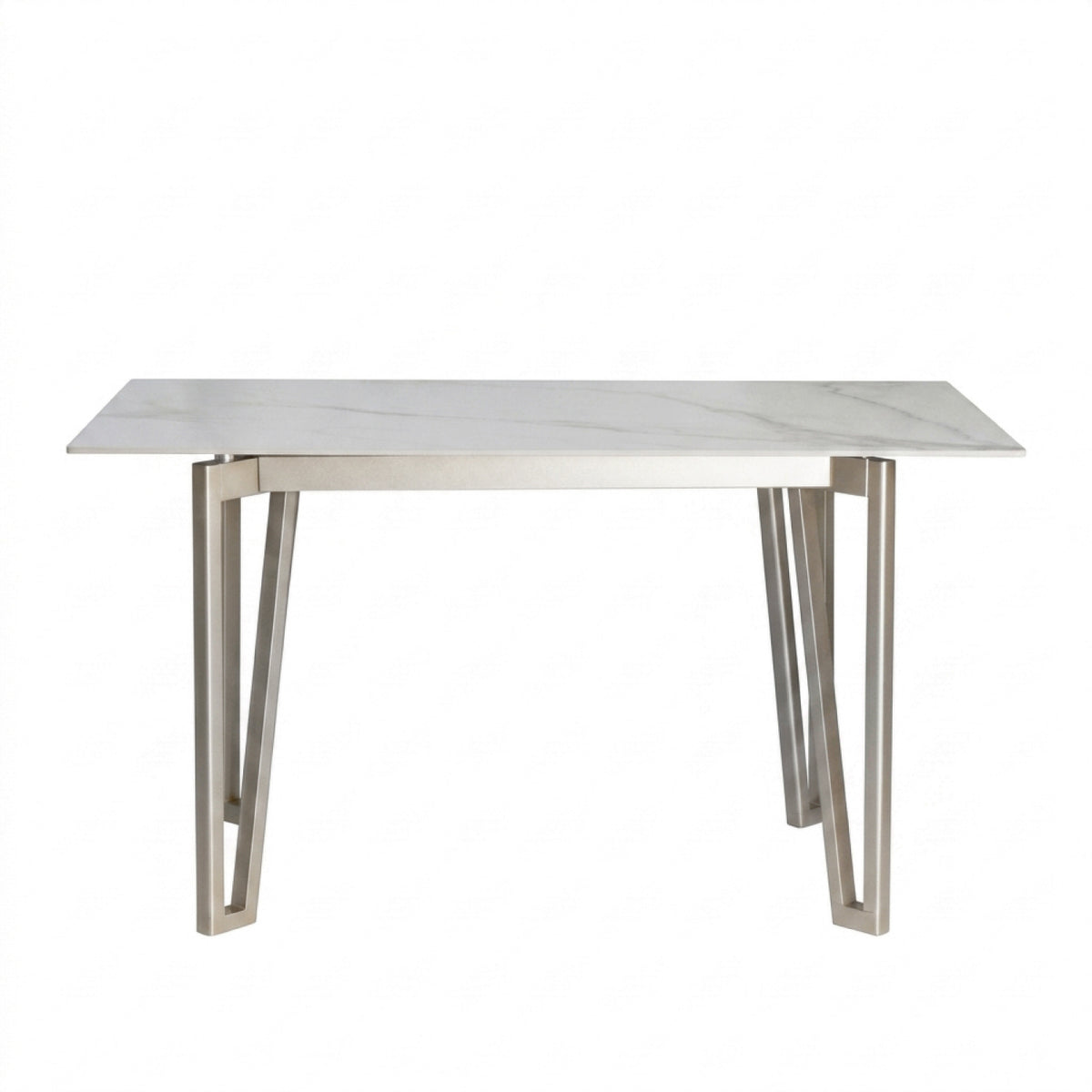Comedor 6 Puestos Bianco Eurolino Blanco, Champaña Base Para Vidrio