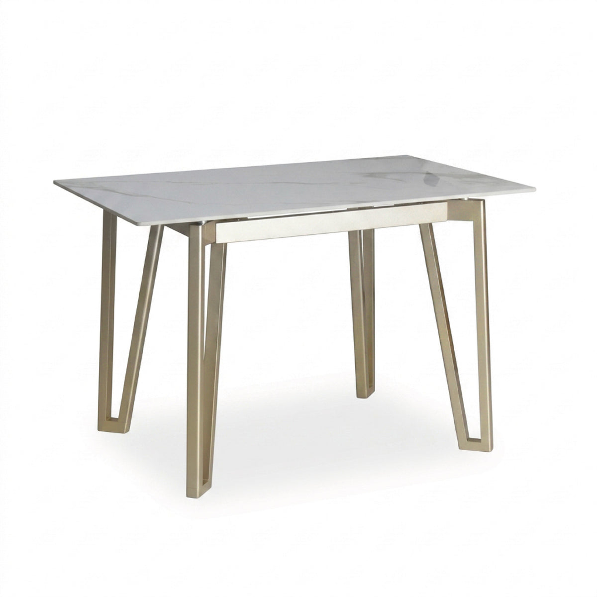 Comedor 4 Puestos Bianco Eurolino Blanco, Champaña Base Para Vidrio