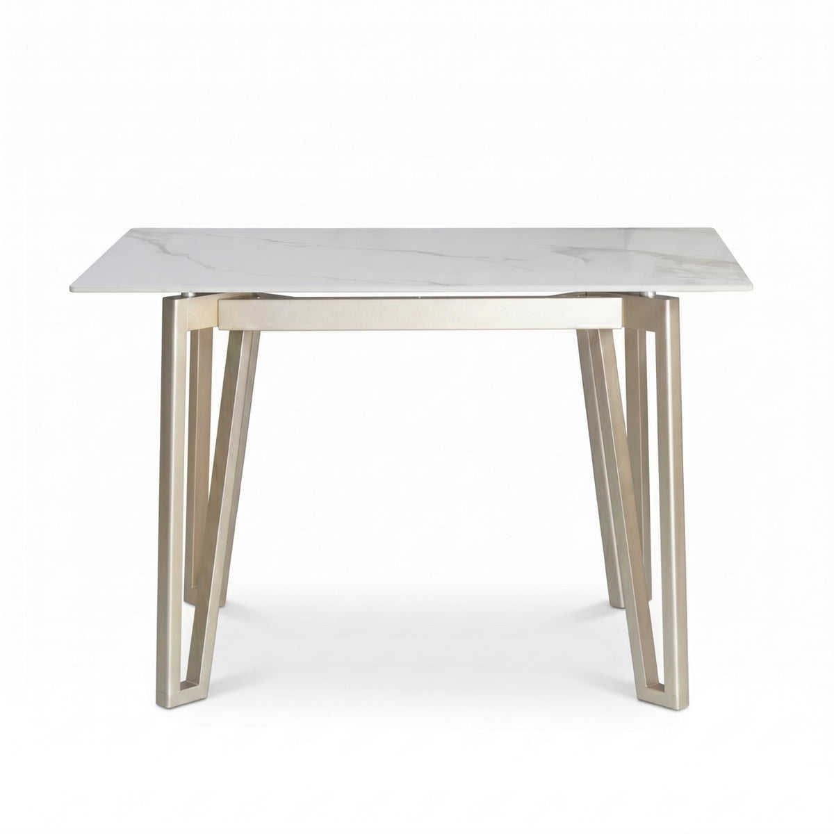 Comedor 4 Puestos Bianco Eurolino Blanco, Champaña Base Para Vidrio