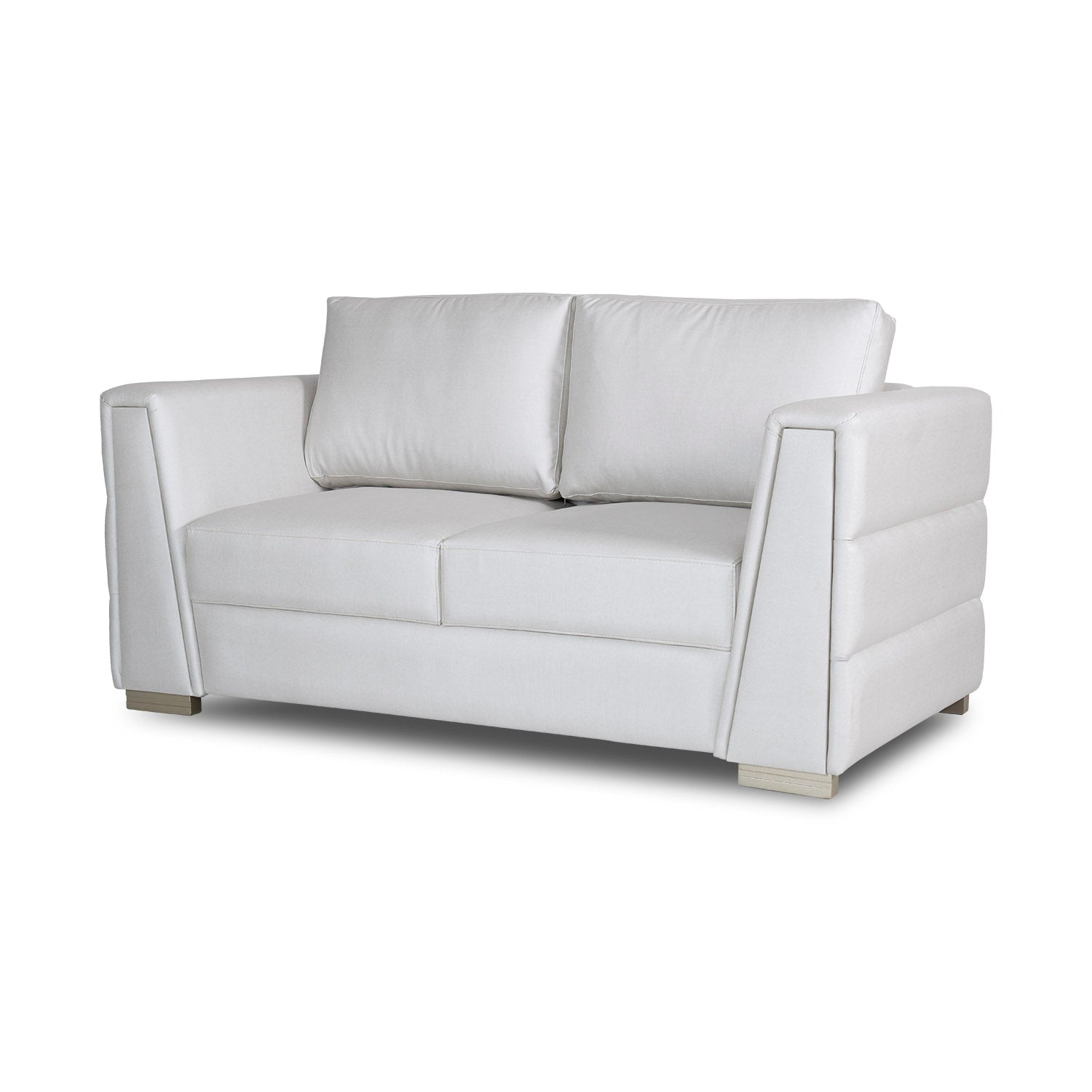 Sofá 2 Puestos Regency Eurolino Blanco Perla, Champaña