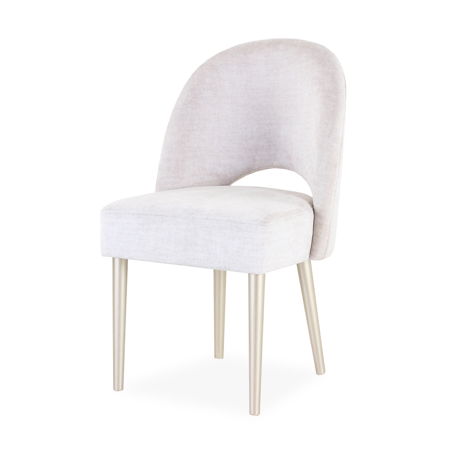 Silla Comedor Lisboa Velvet Atlas Marmol, Champaña