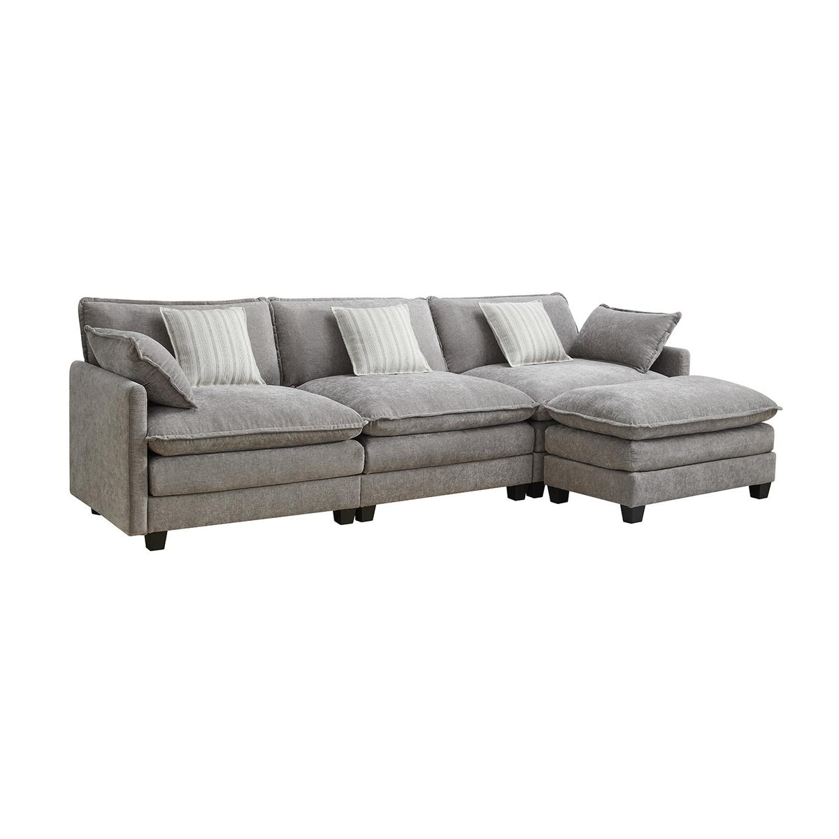 Sala Funcional Leoni Chenille Gris